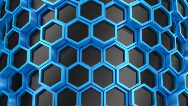 Contexte Hexagons Fond Abstrait Boucle Créé Animation — Video