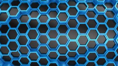 Altıgen yanarak bahislerin doğru kökenli. Soyut arka plan, 2 1, döngü, 4 k, oluşturulan 3d animasyon