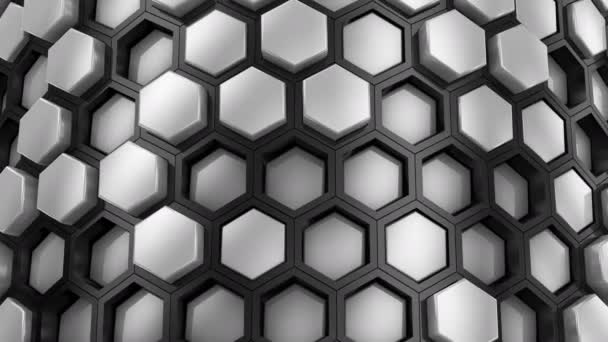 Bakgrund Från Hexagoner Abstrakt Bakgrund Loop Skapade Animering — Stockvideo