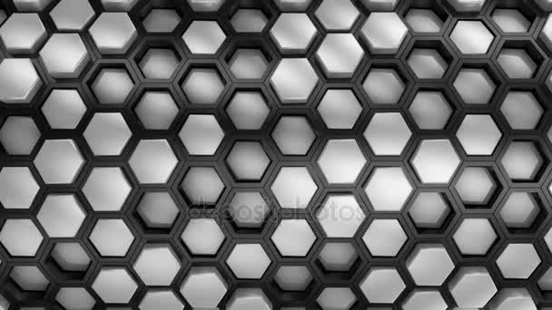 Background Hexagons Abstract Background Loop Created Animation — Stock Video