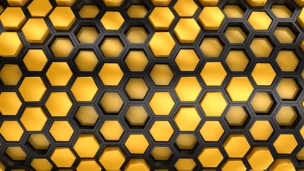 Contexte Hexagons Fond Abstrait Boucle Créé Animation — Video