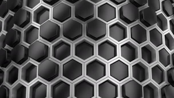 Contexte Hexagons Fond Abstrait Boucle Créé Animation — Video