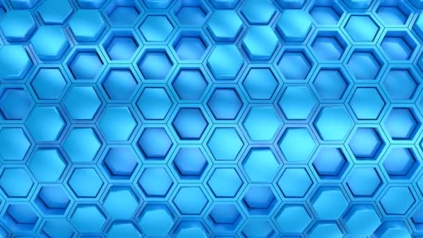 Contexte Hexagons Fond Abstrait Boucle Créé Animation — Video