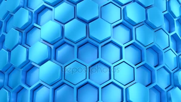 Background Hexagons Abstract Background Loop Created Animation — Stock Video