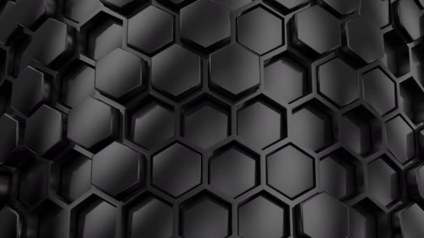 Contexte Hexagons Fond Abstrait Boucle Créé Animation — Video
