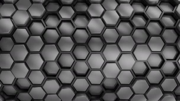 Contexte Hexagons Fond Abstrait Boucle Créé Animation — Video