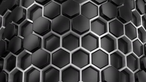 Background Hexagons Abstract Background Loop Created Animation — Stock Video