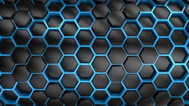 Bakgrund Från Hexagoner Abstrakt Bakgrund Loop Skapade Animering — Stockvideo