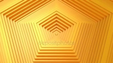 Beşgenler kökenli. Soyut arka plan, 2 1, döngü, 4 k, oluşturulan 3d animasyon