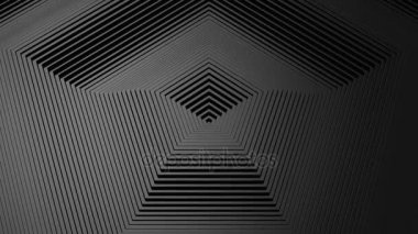 Beşgenler kökenli. Arka plan, 4 k, oluşturulan 2 1, döngü (301-600 kare), 3d animasyon