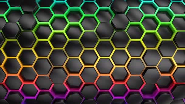 Background Hexagons Abstract Background Loop Created Animation — Stock Video