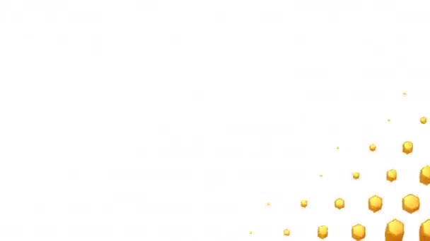 Шестикутників Форма Хвилі Білий Фон Альфа Матовий Створену Кбайт Анімація — стокове відео