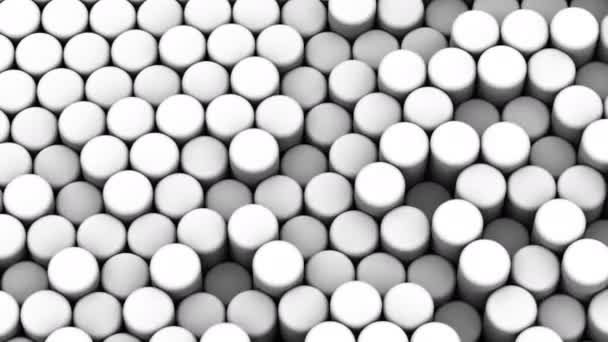 Cilinders Vormen Een Golf Abstract Achtergrond Gemaakt Animatie — Stockvideo