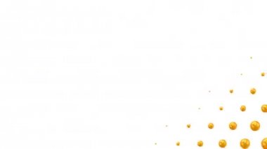 Küreler bir dalga oluşur. Beyaz arka plan, 3 in 1, Alfa mat, oluşturulan 4k, 3d animasyon