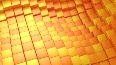 Küpleri bir dalga oluşur. Soyut arka plan, 2 1, döngü, 4 k, oluşturulan 3d animasyon