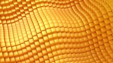 Küpleri bir dalga oluşur. Soyut arka plan, 2 1, döngü, 4 k, oluşturulan 3d animasyon