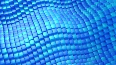 Küpleri bir dalga oluşur. Soyut arka plan, 2 1, döngü, 4 k, oluşturulan 3d animasyon