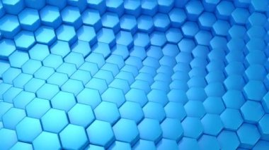 Altıgen yanarak bahislerin doğru bir dalga oluşur. Soyut arka plan, 2 1, döngü, 4 k, oluşturulan 3d animasyon