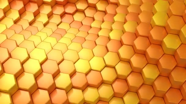 Hexagons Formed Wave Abstract Background Loop 301 600 Frames Created — Stock Video