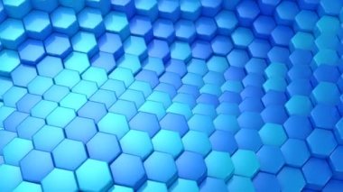 Altıgen yanarak bahislerin doğru bir dalga oluşur. Soyut arka plan, 2 1, döngü, 4 k, oluşturulan 3d animasyon