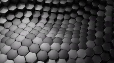 Altıgen yanarak bahislerin doğru bir dalga oluşur. Soyut arka plan, 2 1, döngü, 4 k, oluşturulan 3d animasyon