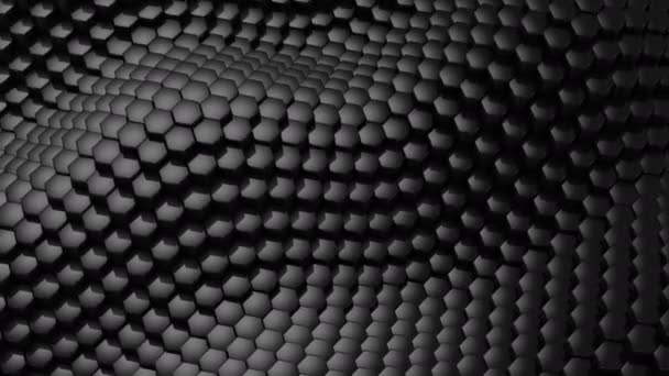 Les Hexagones Ont Formé Une Vague Fond Abstrait Boucle 301 — Video