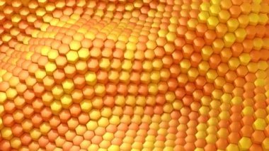 Altıgen yanarak bahislerin doğru bir dalga oluşur. Arka plan, 4 k, oluşturulan 2 1, döngü (301-600 kare), 3d animasyon