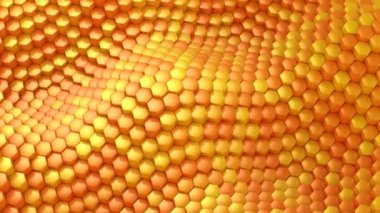 Altıgen yanarak bahislerin doğru bir dalga oluşur. Soyut arka plan, 2 1, döngü, 4 k, oluşturulan 3d animasyon