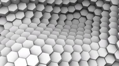 Altıgen yanarak bahislerin doğru bir dalga oluşur. Soyut arka plan, 2 1, döngü, 4 k, oluşturulan 3d animasyon