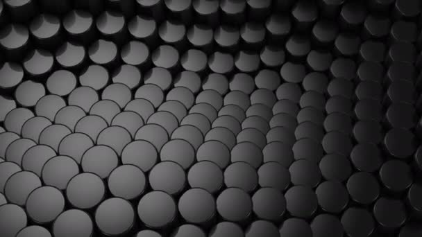 Cylindrów Tworzą Falę Streszczenie Tło Pętli Utworzony Animacja — Wideo stockowe