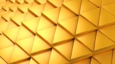 Üçgen bir dalga oluşur. Soyut arka plan, 2 1, döngü, 4 k, oluşturulan 3d animasyon