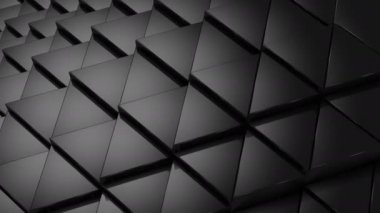 Üçgen bir dalga oluşur. Soyut arka plan, 2 1, döngü, 4 k, oluşturulan 3d animasyon