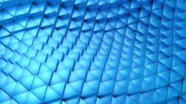 Üçgen bir dalga oluşur. Soyut arka plan, 2 1, döngü, 4 k, oluşturulan 3d animasyon