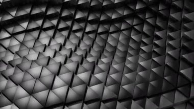 Üçgen bir dalga oluşur. Soyut arka plan, 2 1, döngü, 4 k, oluşturulan 3d animasyon