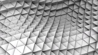 Üçgen bir dalga oluşur. Soyut arka plan, 2 1, döngü, 4 k, oluşturulan 3d animasyon