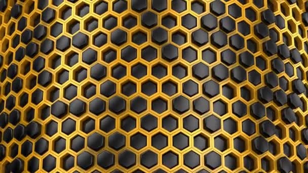 Background Hexagons Abstract Background Loop Created Animation — Stock Video