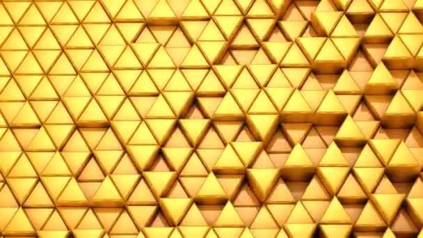 Des triangles forment une vague. Fond abstrait, 3 en 1, créé en 4K, animation 3d 