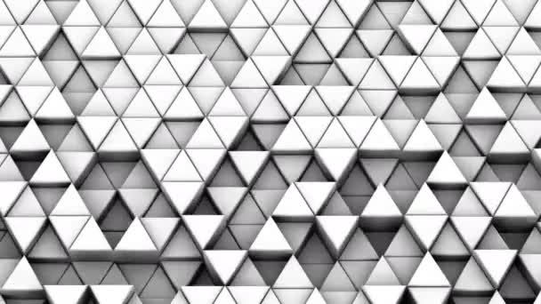 Треугольники Сформировали Волну Абстрактный Фон Созданная Анимация — стоковое видео