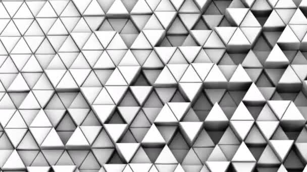 Треугольники Сформировали Волну Абстрактный Фон Созданная Анимация — стоковое видео