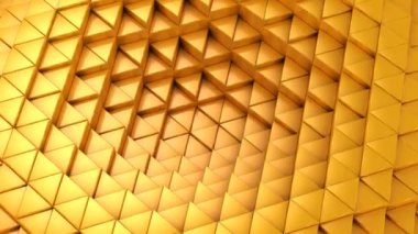 Üçgen bir dalga oluşur. Soyut arka plan, 2 1, döngü, 4 k, oluşturulan 3d animasyon