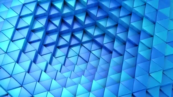 Triangles Formed Wave Abstract Background Loop Created Animation — Stock Video