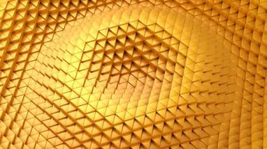 Üçgen bir dalga oluşur. Soyut arka plan, 2 1, döngü, 4 k, oluşturulan 3d animasyon