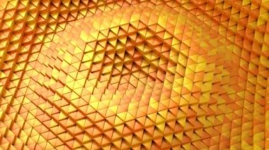 Üçgen bir dalga oluşur. Soyut arka plan, 2 1, döngü, 4 k, oluşturulan 3d animasyon