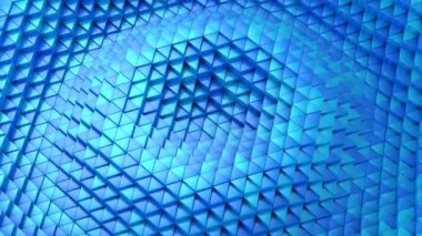 Üçgen bir dalga oluşur. Soyut arka plan, 2 1, döngü, 4 k, oluşturulan 3d animasyon