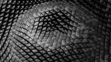 Üçgen bir dalga oluşur. Soyut arka plan, 2 1, döngü, 4 k, oluşturulan 3d animasyon