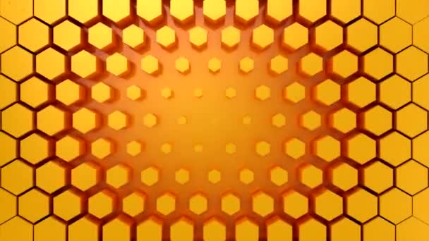 Hexagons Form Wave Abstract Background Loop Created Animation — Stock Video