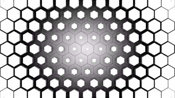 Hexagons Form Wave Abstract Background Loop Created Animation — Stock Video
