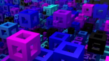 Kutularının arka plan. Arka plan, loop, 4 k, oluşturulan 3d animasyon