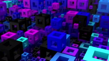 Kutularının arka plan. Arka plan, loop, 4 k, oluşturulan 3d animasyon