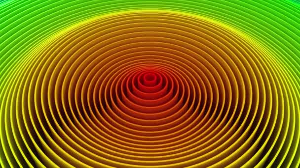 円は波を形成する 抽象的な背景 ループ 3Dアニメーションで作成 — ストック動画